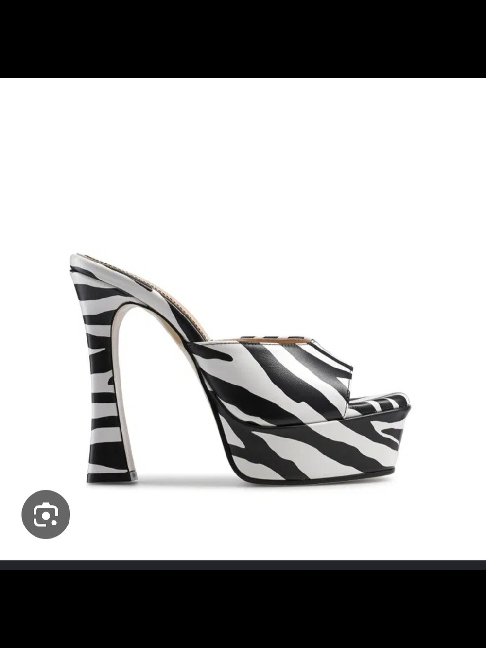 Chase + Chloe Zebra-Print Platform Heel - Black & White